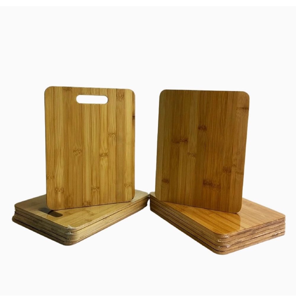 (Set of 12) 12x9" Bulk Plain Rectangular Blank Bamboo Cutting
Boards